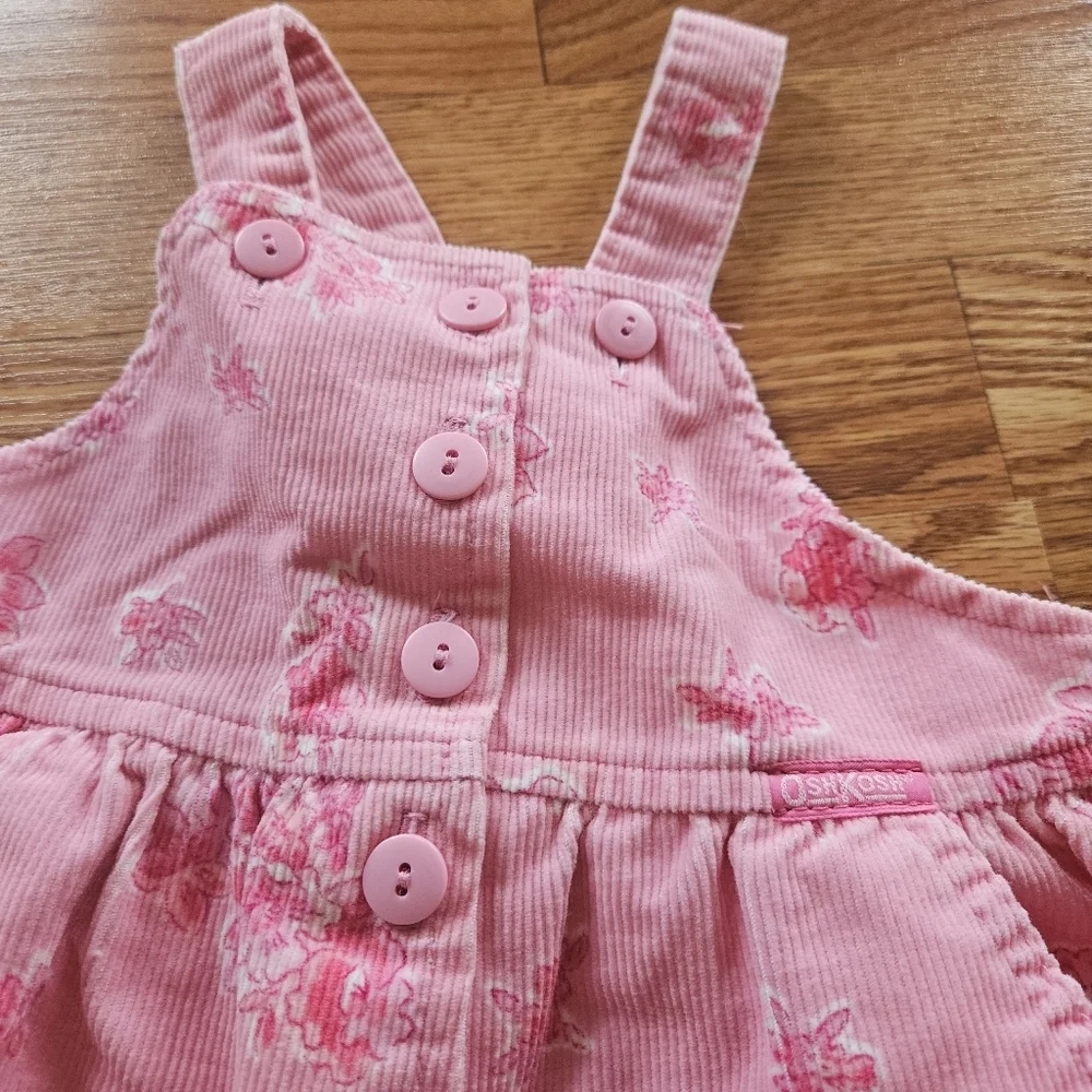 Vintage Oshkosh Snap leg overalls floral pattern